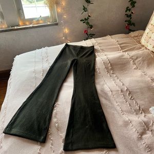 Aerie Corduroy Olive Green Flare Pant - Size S